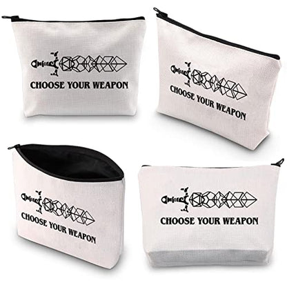 BDPWSS Choose Your Weapon Gamer Makeup Bag Dragons D20 RPG Gaming Gift Dragons Tabletop Role Playing Gamer Gift (Choose your dice)