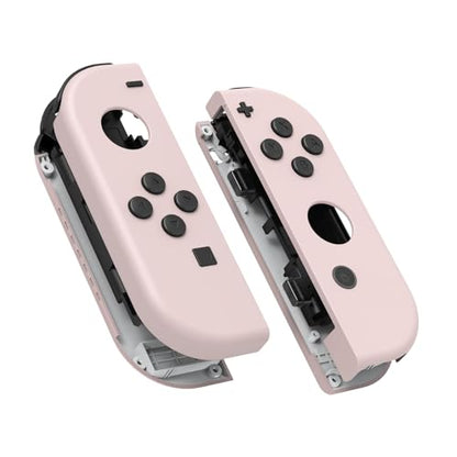 eXtremeRate DIY Replacement Shell Buttons for Nintendo Switch & Switch OLED, Cherry Blossoms Pink Housing Case with Full Set Button for Joycon Handheld Controller [Only the Shell, NOT the Joycon] - color: Cherry Blossoms Pink