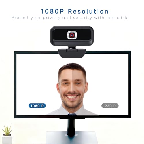 Webcam for PC, Computer Camera for Desktop, 1080P Webcam with Tripod,USB Web Cam, 2 Noise Reduction Mics, Built-in Privacy Cover,Plug&Play - style: 1080P Ultimate Cost Effective