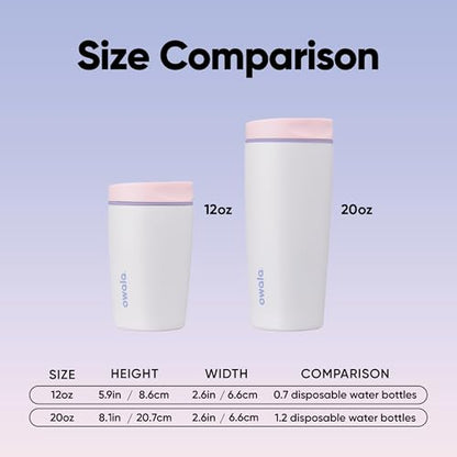 Owala SmoothSip Slider Insulated Travel Coffee Cup 20 oz Candy Coated - color: Candy Coated, size: 20 Ounces