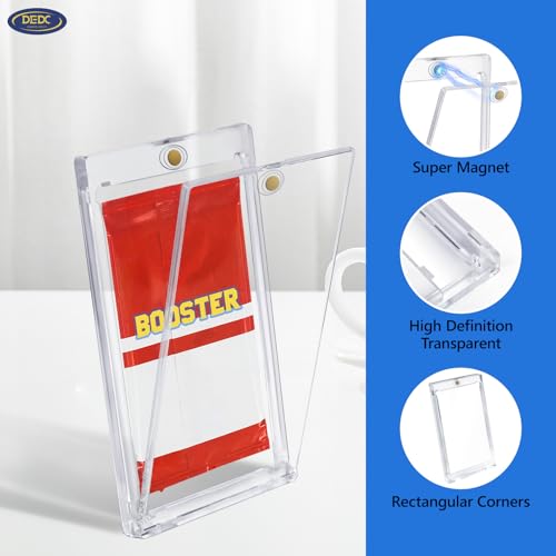 DEDC Booster Pack Protector Card Holder UV Magnetic Case MTG Display Holder Clear Cases Fit for Standard Cards Storage Protect Collectible Sports Gaming Cards (Showcase(5+5))