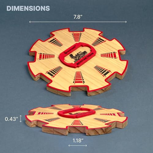 Dominoes Double 12 with Numbers + Wooden Hub + Score Pad + Metal Trains