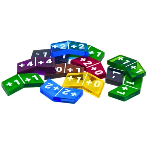 Futhark MTG Stat Counters/Buff Counters for Magic The Gathering - Set of 60 Color Coded MTG Tokens - Improved Gameplay with This Great Magic The Gathering Gift - style: MTG Stat Counters