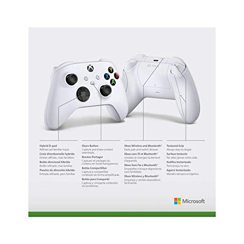 Microsoft Xbox Series S or X Wireless Controller Robot White plus VGSION battery