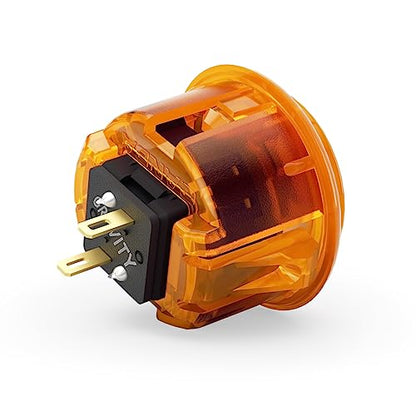 Qanba Gravity KS Mechanical Arcade Buttons 30mm Snap-in Mechanical Pushbutton (Boxed (Clear Orange D11(8 pcs)) - color: Clear Orange D11(8 pcs)