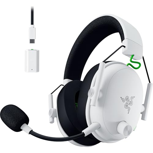 Razer BlackShark V3 Wireless Xbox Gaming Headset, 50mm Drivers, White | Super Wideband Mic, 2.4 GHz, Bluetooth, USB, Works with PC, Mac, PS5, Nintendo Switch, Smartphone, 70 Hr Battery - color: White, style: Xbox