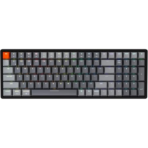 Keychron K4 RGB Hot Swappable Mechanical Keyboard, 96% Layout Bluetooth Wireless/USB Wired Computer Keyboard with Super Brown Switch Aluminum Frame for Mac Windows-Version 2 - color: Keychron Super Brown Switch, size: Version 2