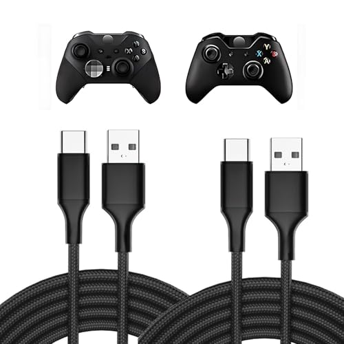 20FT USB Type C Charging Cable for Elite Series 2 and X Series S/X,for Nintendo Switch,Nylon Braided Type-C Port,Replacement Controller Cable Fast Charging Charger Cord -2Pack