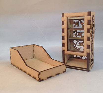 Mini Dice Tower and Tray v5 Clear Acrylic Window Laser Cut MDF Unique Gift