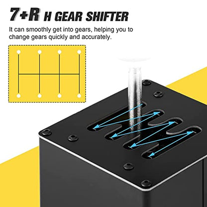 VINGVO Sim Racing Shifter, Sim Shifter USB Simulator Shifter Shifter Sim Racing 7+R Shifter H Gear Lever for ATS ETS Dust WRC Sim Racing Game