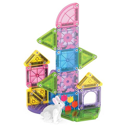 MAGNA-TILES microMAGS 24-Piece Spring Garden Travel Set, The Original Magnetic Building Brand - style: Spring Garden