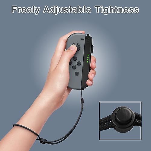 Lonxmovs 2 Pack Wrist Strap for Switch Joycon - Replacement Accessories for Joy con Straps (Black) - color: Black