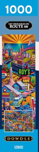 Buffalo Games - Eric Dowdle Get Your Kicks on Route 66-1000 Piece Puzzle | Made in USA, Recycled Board, Finished Size 26.75 x 19.75 in, Includes Poster, Giftable, Frameable Art