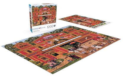 Buffalo Games - Charles Wysocki Dr. Bonkley's Family - 1000 Piece Puzzle | Art by Charles Wysocki, Frameable Art, Made in USA, Recycled Board, Includes Poster, Challenging, intermediate to expert