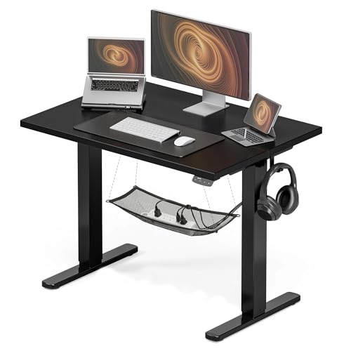Acrolix Electric Standing Desk with Cable Management,Black Height Adjustable Desk with Memory Presets, Sit Stand Table for Work from Home, Ergonomic Computer Desk,40 x 24 inch - color: Black, size: 40 inches