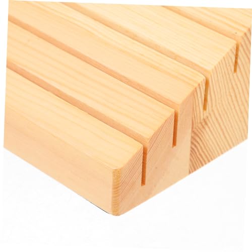 2pcs Wooden Card Holder Stand Stylish Table Display Base for Game Cards Multi-Functional Slot Design for Home Decor Practical Material