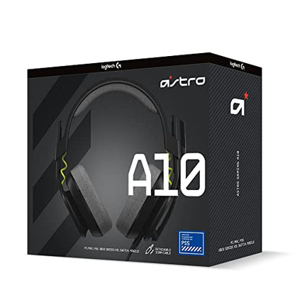 Logitech G A10 Gen 2 Cross-Platform Wired Gaming Headset - Black/PS Edition | 3.5mm Headphone Jack, 32mm Drivers, Flip-to-Mute Mic, Over-Ear Cup Design - color: Black/PS Edition