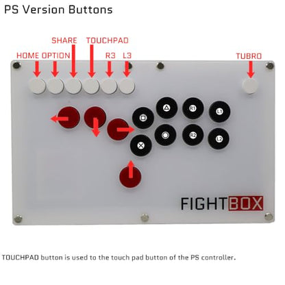 FightBox B1-PS5 All Button Leverless Arcade Fight Stick Game Controller Compatible With PC/PS3/PS4/PS5