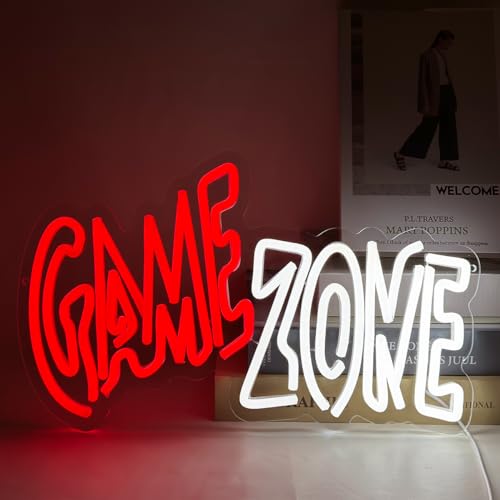 Game Zone Neon Sign, LED Gamer Sign Light for Wall Decor, Gaming Neon Sign for Boy Teen Room Wall Decor, USB Powered Game Room Neon Light for Gamer Boys Teens Men Friends Gift - color: GAME ZONE