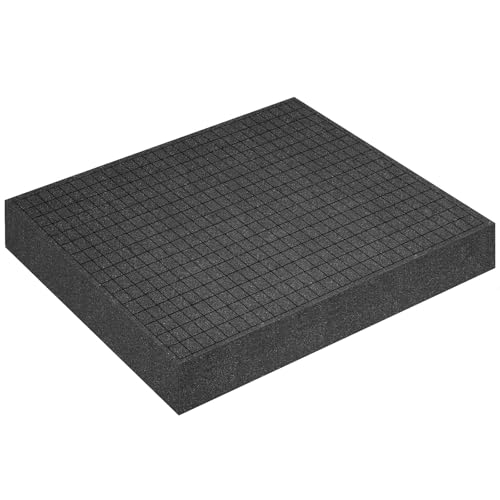 Polyurethane Foam Padding, 16 x 12 x 3 Inch Black Perforated Pick and Pluck Foam Sheets for Tool Box, Camera, Crafts and Storage - size: 16 x 12 x 3 Inch