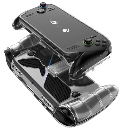 Protective Case with Kickstand for ASUS ROG Xbox Ally X 2025 - Shockproof TPU Cover with Stand, Non - Slip & Anti- Collision Handheld Game Console Accessories (Transparent) - color: transparent