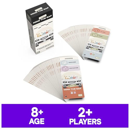 Spin Master Games, SolidRoots Mind the Gap Travel Edition, On-The-Go Trivia Game for the Generations, Family Game Night, Road Trip Activity, 2+ Players, for Ages 8 & Up