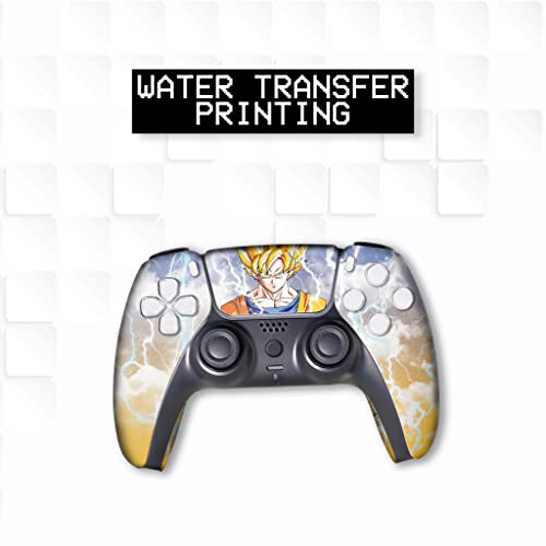 D. B. Z. Go-Ku Custom PS-5 Controller Wireless compatible with Play-Station 5 Console by BCB Controllers | Proudly Customized in USA with Permanent HYDRO-DIP Printing (NOT JUST A SKIN) (MODDED) - color: D. B. Z. Go-Ku, size: Modded - Front Print Only