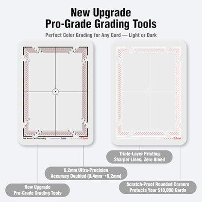 Deyimmei Card Grading Center Tool for Pokemon & Cleaning Supplies, Card Grading Tool Kit, PSA Approved for Standard Size Trading Cards