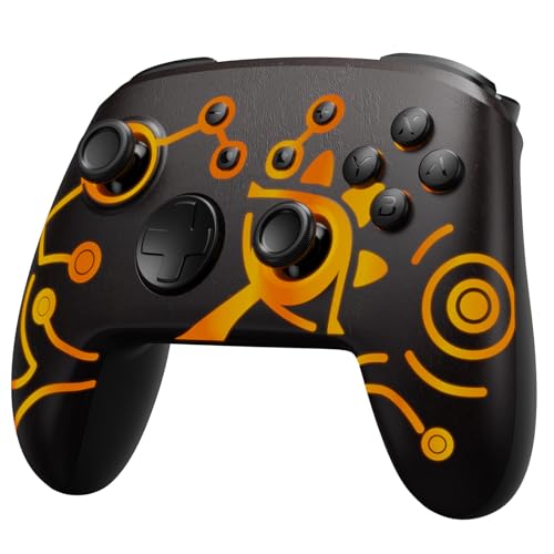 FUNLAB Switch Pro Controller Wireless, Switch Controller Compatible with Switch/OLED/Lite, Bluetooth Controller with 2 Back Buttons, Light Up Switch Controller with 7 LED Colors/Turbo/Motion Control - color: Z-Orange