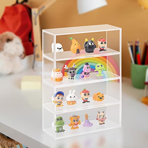 4 Layer Mini Action Storage Box Cabinet Organizer for Mini Toys | Adjustable case fit mini collectibles and figures. Case only, toys not included.