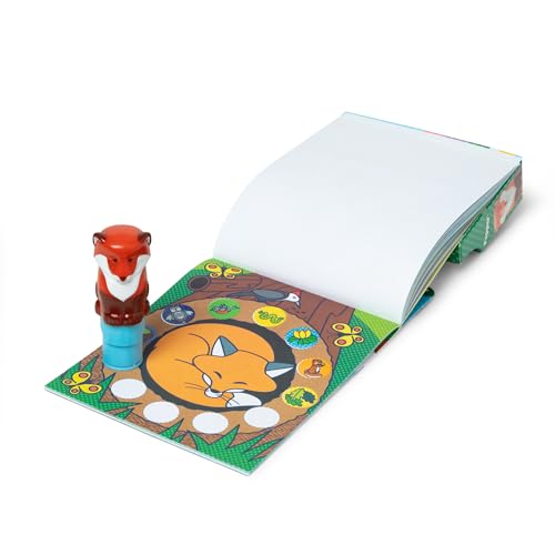 Melissa & Doug Sticker Wow!™ 24-Page Activity Pad and Sticker Stamper, 300 Stickers, Arts and Crafts Fidget Toy Collectible Character – Fox - for Kids Ages 3+ - FSC Certified - color: Fox, size: Single