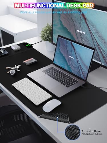 Mouse Pad with 15W Magnetic Wireless Charging 31.5x15.75 Inch, RGB Mousepad for Desk Mat, XXL Desk Pad with 11 Colors & 5 Modes, Home Office Large Keyboard Pad Waterproof Non-Slip for Gaming PC Setup - color: Black Touch Control Magnetic XXL