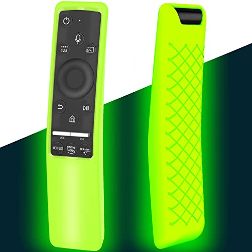 Case Compatible with Samsung Smart TV Remote Controller BN59 Series, Light Weight Silicone Cover Protector Shockproof Anti-Slip Remote Skin Sleeve - Green Glow in The Dark - color: Glow Green