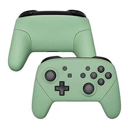 eXtremeRate Matcha Green Faceplate Backplate Handles for Nintendo Switch Pro, DIY Replacement Hand Grip Housing Shell Cover for Nintendo Switch Pro Controller - Controller NOT Included - color: Matcha Green