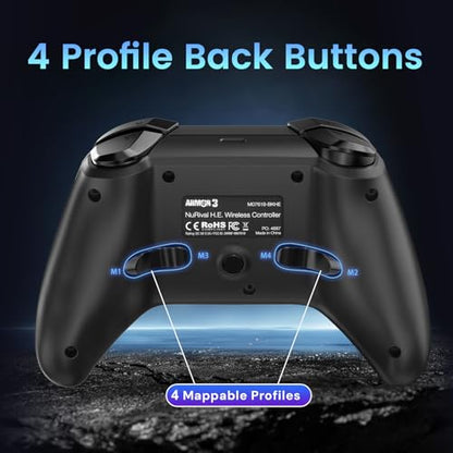 Hyperkin Armor3 NuRival Wireless Hall Effect Stick Game Controller For Nintendo Switch® OLED Model/Nintendo Switch® / Nintendo Switch Lite® (Black) - color: Black