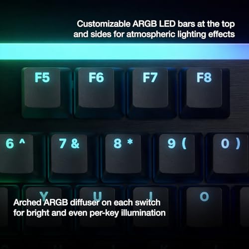be quiet! Light Mount Mechanical Keyboard and Dark Perk Sym Wireless Gaming Mouse Bundle, Silent Tactile Switches, ARGB Lighting, Lightweight 55g Mouse, 32,000 DPI Sensor, up to 110 hours battery life