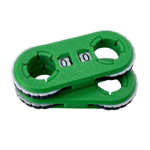 2 Pack MTG Life Counter 2 Ring (Green) - color: Green