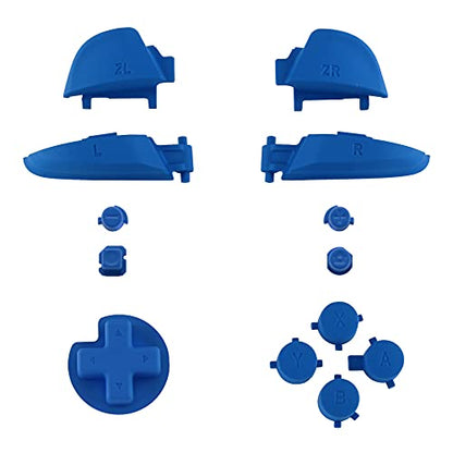 eXtremeRate Blue Repair ABXY D-pad ZR ZL L R Keys for Nintendo Switch Pro Controller, Glossy DIY Replacement Full Set Buttons with Tools for Nintendo Switch Pro - Controller NOT Included - color: Blue