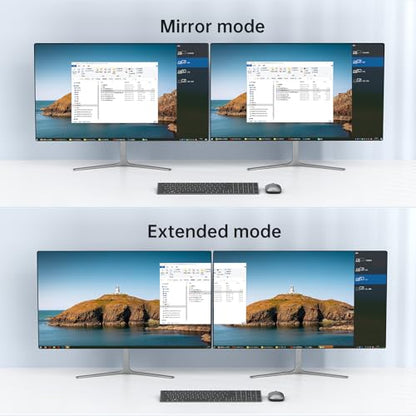 MT-VIKI HDMI KVM Switch 2 Monitors 2 Computers 4K@60Hz, USB3.0 HDMI KVM Switch Dual Monitor with 4 USB 3.0 Ports Sharing Keyboard/Mouse/Printer - style: 2 IN 2 OUT 4K@60