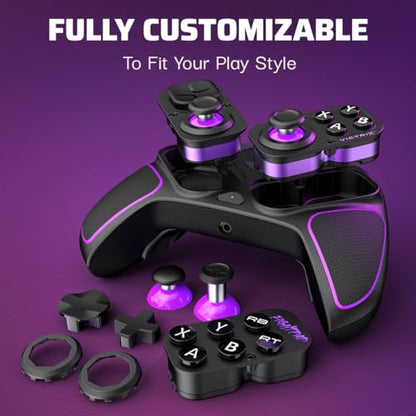PDP Victrix Pro BFG Wireless Gaming Controller for Xbox Series X|S, Xbox One, Windows 10/11, Modular Gamepad, Dolby Atmos Audio, Remappable Buttons, Customizable Triggers/Paddles/D-Pad, PC App, Black - color: Black