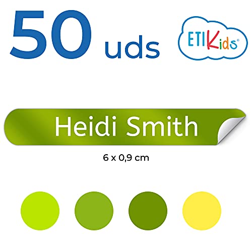 50 Personalized Adhesive Labels to Mark Objects 2.3 x 0.4 in. Waterproof Stickers to Mark School Supplies, Books, kindergartens Goods, Summer Camps, Children's Toys, etc. - color: Fairy