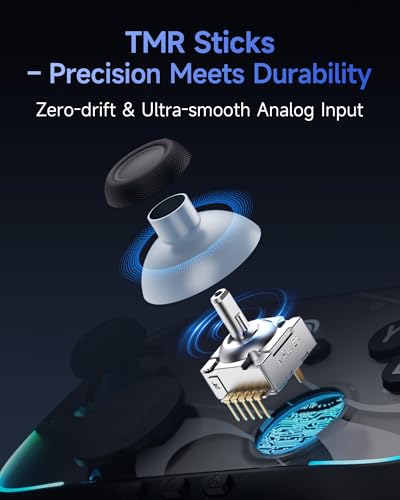 EasySMX S10 Elite Wireless Controller for Switch 2 with One-Key Wake-Up | Hall Effect Anti-Drift Joysticks, Programmable Buttons, HD Rumble, Motion Control and NFC, Multi-platform Controllers - color: black