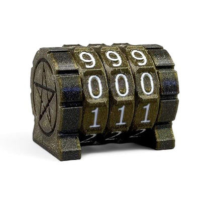 Life Counter Health Tracker 보드 게임, TTRPG 및 별 기호가 있는 카드 게임용, MTG와 호환, 화이트 숫자가 있는 골드 - color: 골드+화이트 번호