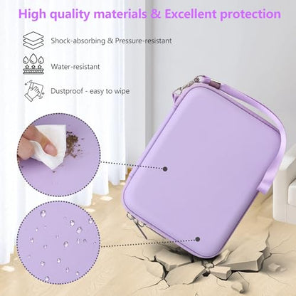 Supmay Hard Carrying Case for G350/RG35XX Pro/RG40XXV/RG405V/RG406V Retro Handheld Game Console, Retro Game Travel Storage Holder with Mesh Bag for SD Card, USB Charging Cable, User Manual, Purple - color: Purple