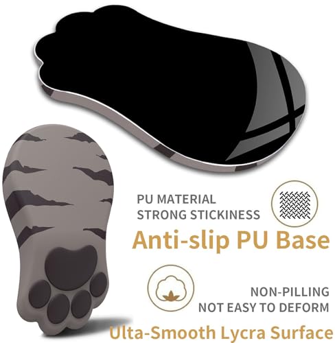 L-SPOUTTO Ergonomic Mouse Pad with Wrist Rest,Cute Mouse Pad Wrist Support | Cat Paw Comfortable Massage Design,Computer Pain Relief Mousepad with Non-Slip PU Base for Desk Laptop Gaming,Brown - color: Brown