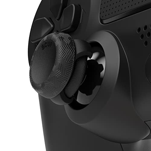 SCUF Control Thumbstick Grips - 4 Pack with 2 Bases - Tactic - Joystick Thumb Grips For Xbox One and Xbox Series X & S, PS4, PS5, Nintendo Switch Pro Controller - Black - color: Black, size: 4 Pack, style: Tactic