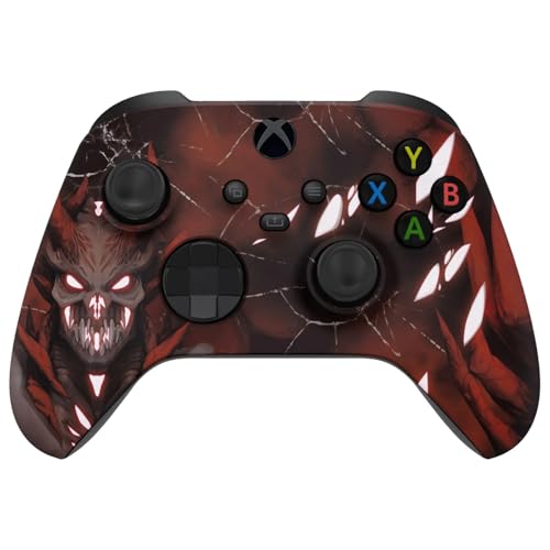 Silent Modz Custom Wireless Controller for Microsoft Xbox Series X|S, Xbox One S|X & PC (Demon Glow in Dark) - color: Demon Glow in Dark