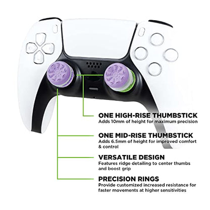 KontrolFreek Aim Boost Kit for PlayStation 5 (PS5) and PlayStation 4 (PS4) Controller | Includes Performance Thumbsticks and Precision Rings | Galaxy Edition - color: Purple
