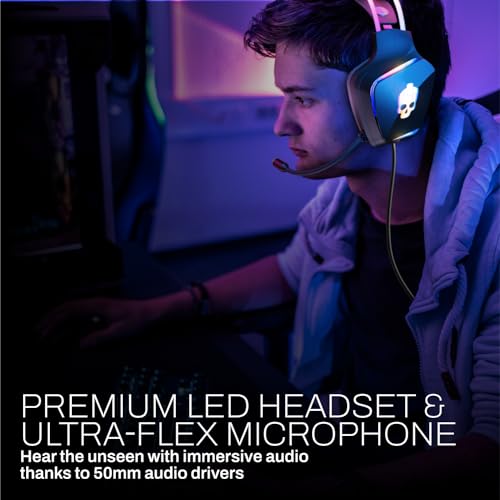 6-Piece Codebreakers RGB Gaming Bundle – Mechanical Keyboard, RGB Mouse & XL Mousepad USB Hub, Gaming Headset w/Stand, Light Strip – PC Game Accessories for Desktop & Laptop
