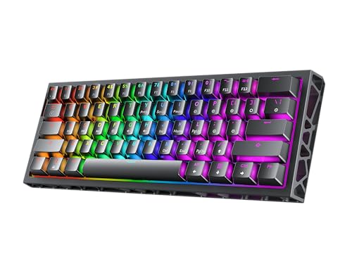 HK GAMING GK61HE 60% | Magnetic Mechanical Gaming Keyboard | Rapid Trigger 0.1mm Step | 61 Keys Multi Color RGB | 1kHz Polling Rate | PC/Mac Gamer | US Layout (CNC Black) - color: CNC Black